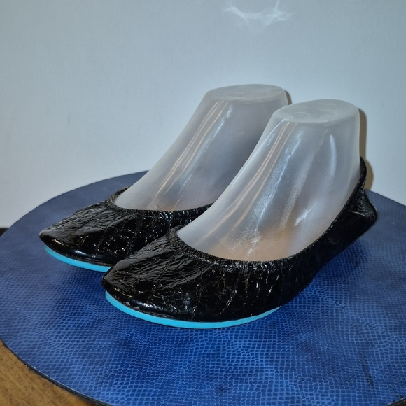 tieks by Garvi Shoes - Tieks by Gavrieli Obsidian Black Crackle Women's Flats sz. 8 (#1732)VGC.